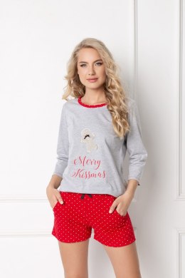 Piżama Cookie Short Grey-Red Aruelle